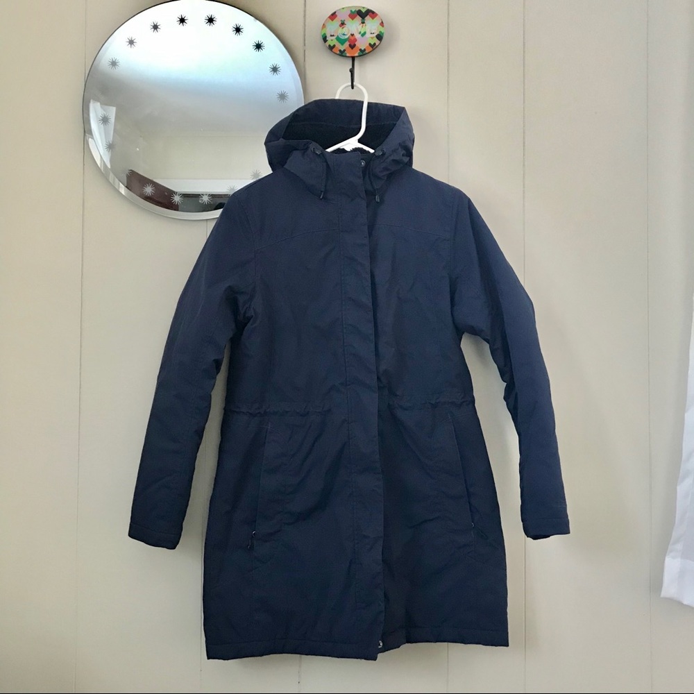 L.L. Bean navy blue parka